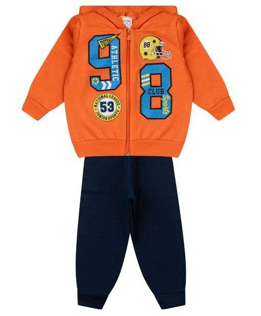 Image_Conjunto De Moletom Infantil Menino Kappes Laranja