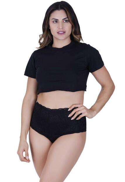 Calcinha Doçura Compressão Concept Lingerie Preto