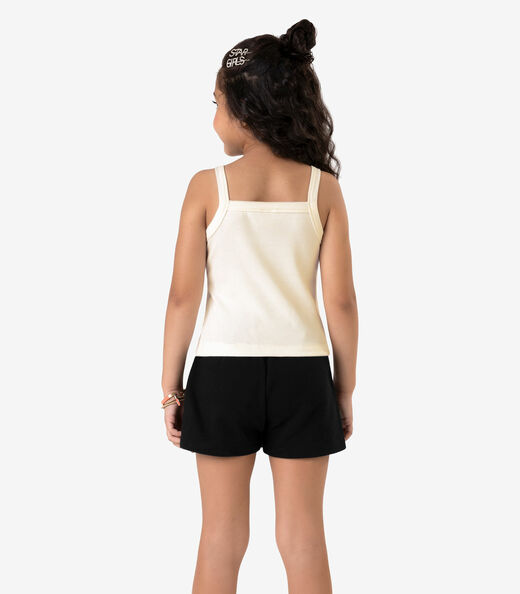 Conjunto Regata com Shorts Saia RoviKids Bege