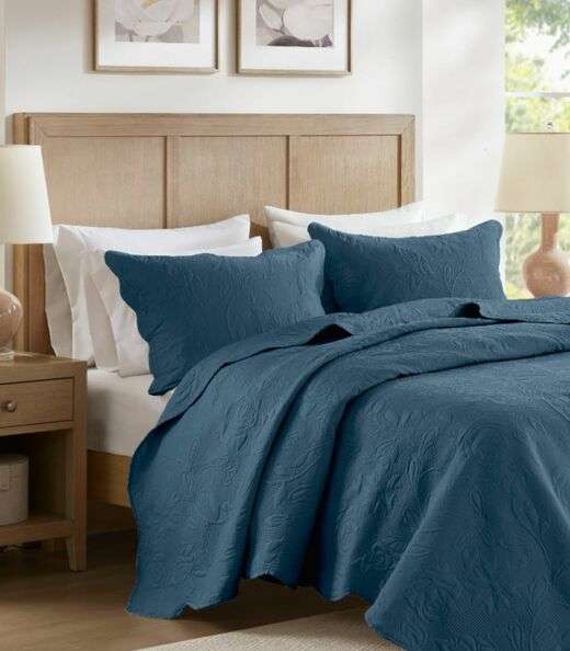 Jogo De Colcha Casal Milão 150 Fios Corttex Azul