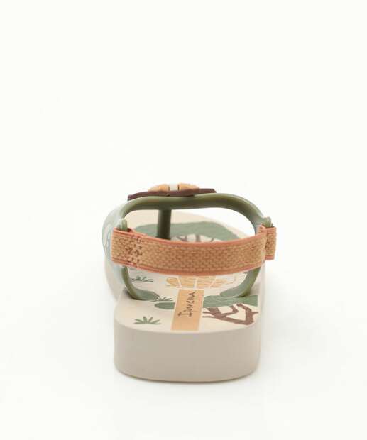 Chinelo Ipanema Infantil Bebê Leão Bege