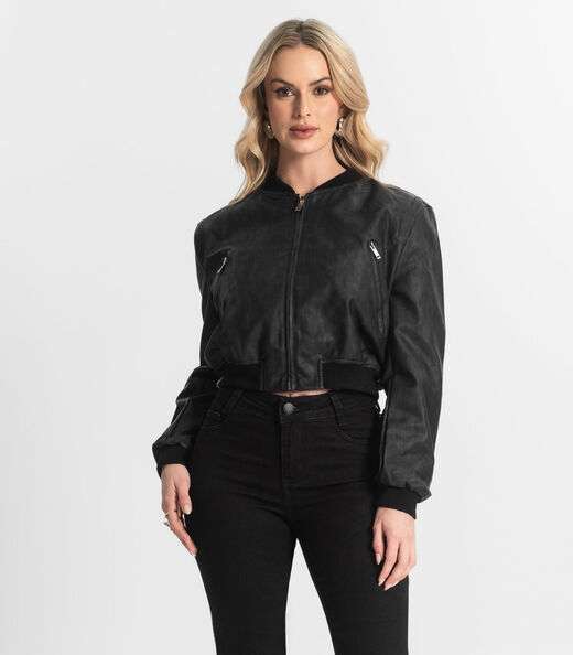 Image_Jaqueta Feminina Bomber PU Hansez Preto