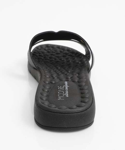 Rasteirinha Feminina Tiras Modare Preto