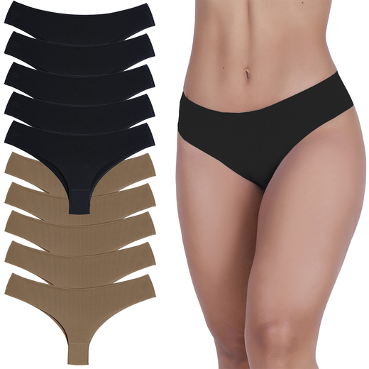 Image_Kit 10 Calcinhas Sem Costura Tanga Corte Laser Não Marca