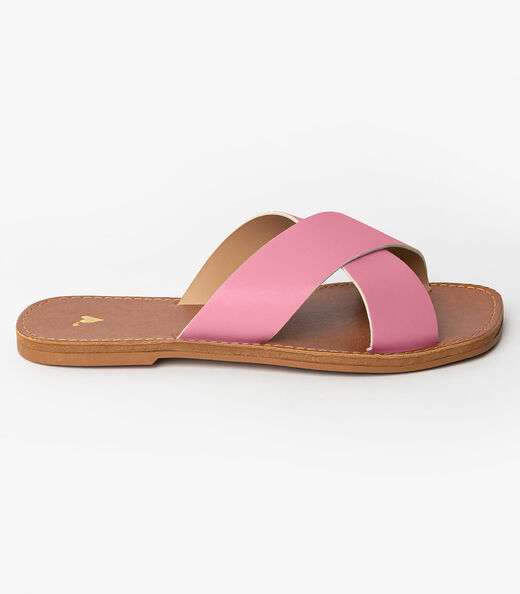 Image_Sandália Rasteirinha Com Tiras Largas Select Rosa