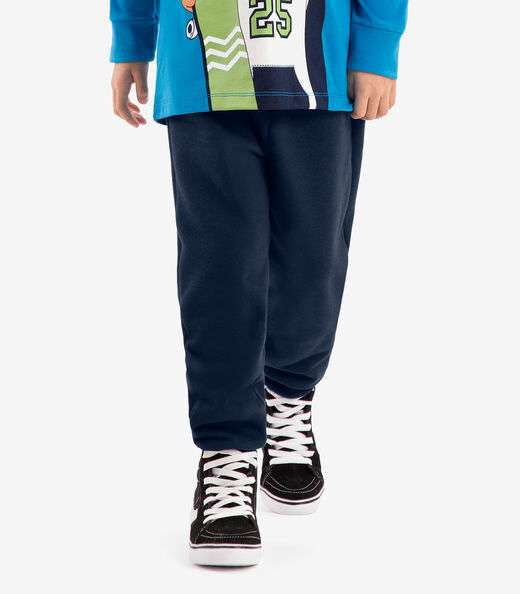 Conjunto Camiseta Manga Longa Com Calça Rovi Kids Azul