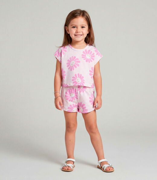 Image_Conjunto Infantil Feminino Short E Blusa Select Rosa
