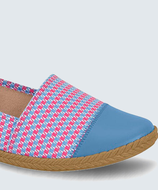 Sapatilha Feminina Slipper Bico Redondo Estampada Moleca