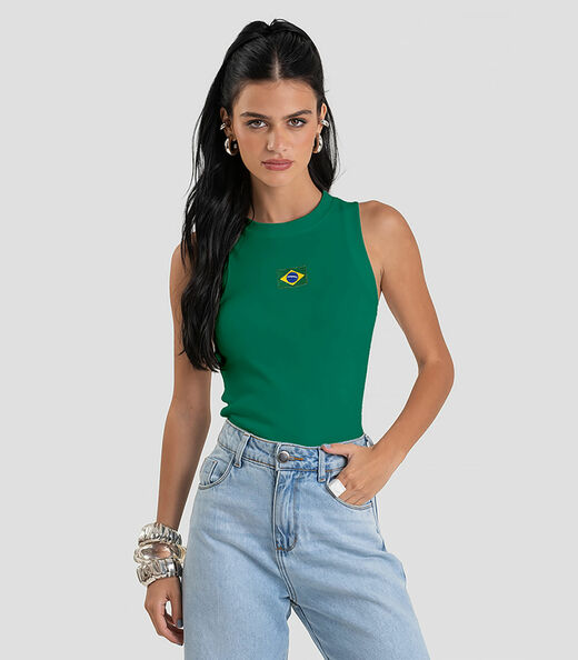 Image_Regata Feminina em Ribana Canelada Brasil Dianna Verde