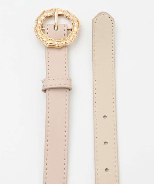 Cinto Feminino Fivela Marisa Bege