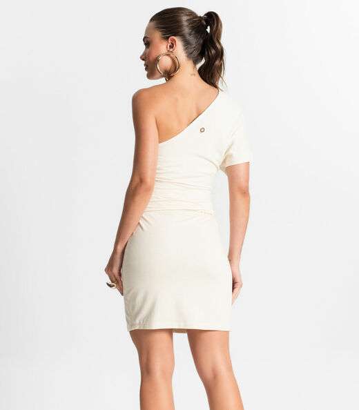 Vestido Um Ombro Só Endless Bege