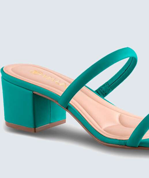 Tamanco Feminino Salto Grosso Tiras Via Uno 