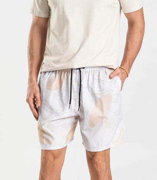 Bermuda Masculina De Microfibra Long Bong Bege