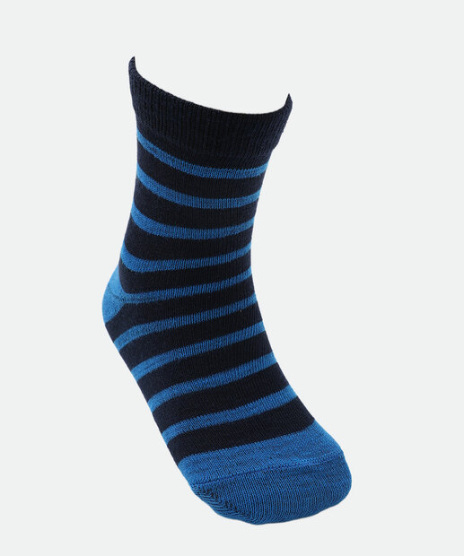 Kit 3 Meias Infantil Estampa Astronauta Marisa Azul