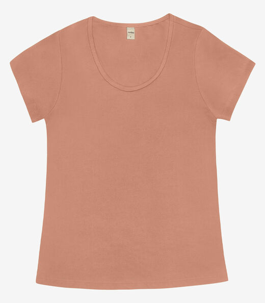 Blusa Feminina Viscotorcion Básica Rovitex Marrom