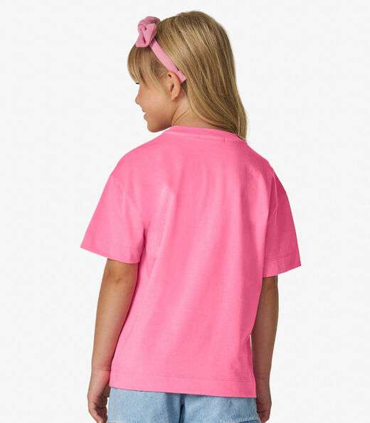 Camiseta em Meia Malha feminina Trick Nick Rosa