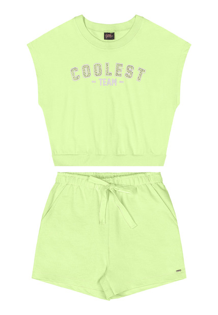 Conjunto Blusa Short Moletom Gloss