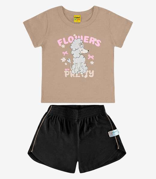 Image_Conjunto Blusa com Shorts Malhão Fruit RoviKids Marrom