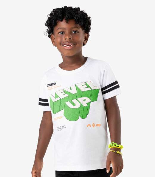 Conjunto Machão c Bermuda em Meia Malha RoviKids Branco