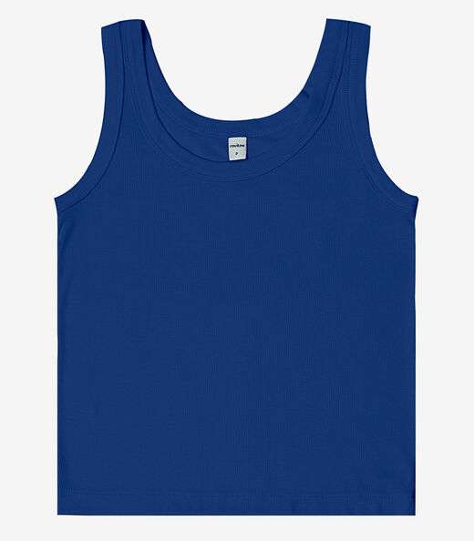 Regata em Ribana de Viscose Rovitex Azul