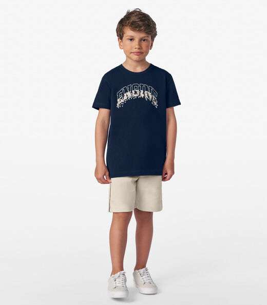 Conjunto Masculino Camiseta com Bermuda Trick Nick Azul Marinho