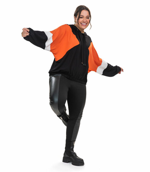 Blusao Molecotton de Viscose Secret Glam Laranja