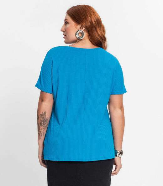 Blusa Feminina Plus Size Secret Glam Azul