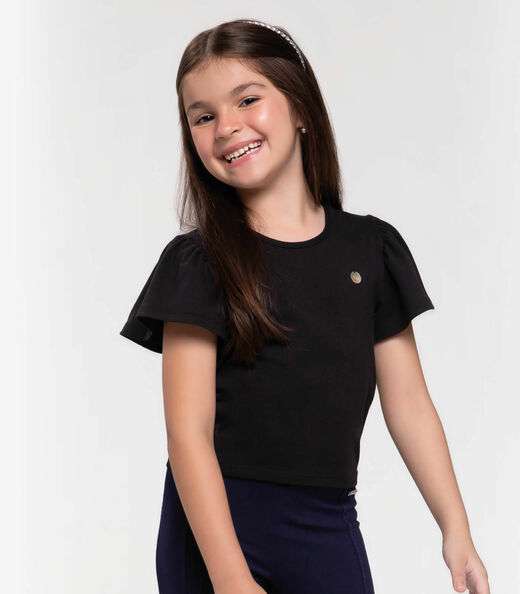 Blusa Infantil Feminina Trick Nick Preto