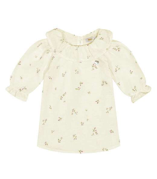 Vestido Infantil Manga Longa Trick Nick Detalhes Vermelho