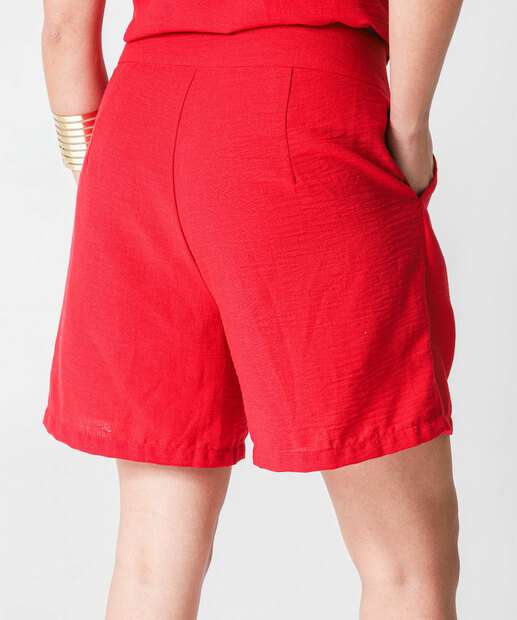 Short Feminino Alfaiataria Cinto Marisa