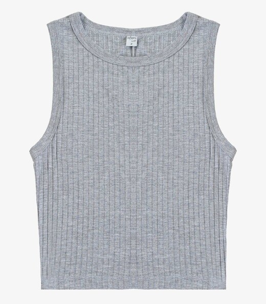 Regata Feminina Adulto Canelada Intinita Cor Cinza