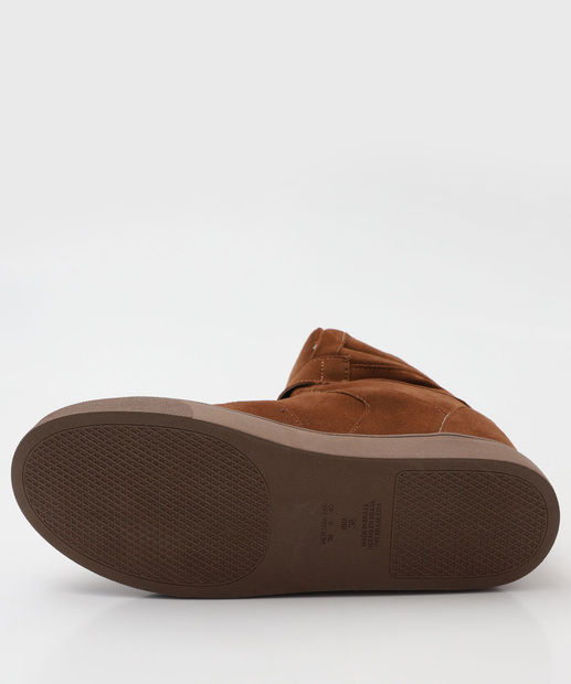 Tênis Feminino Cano Alto Via Uno Caramelo