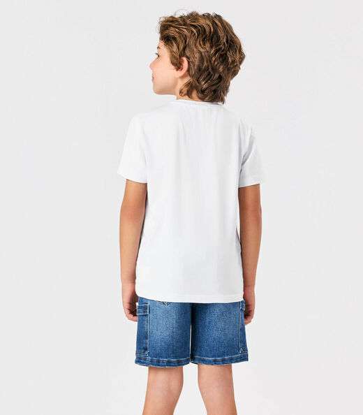 Conjunto Camiseta Com Bermuda Trick Nick Branco