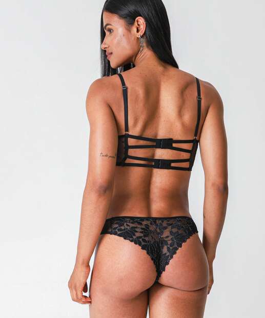 Sutiã Bra Top Lurex Sem Bojo Marisa Preto