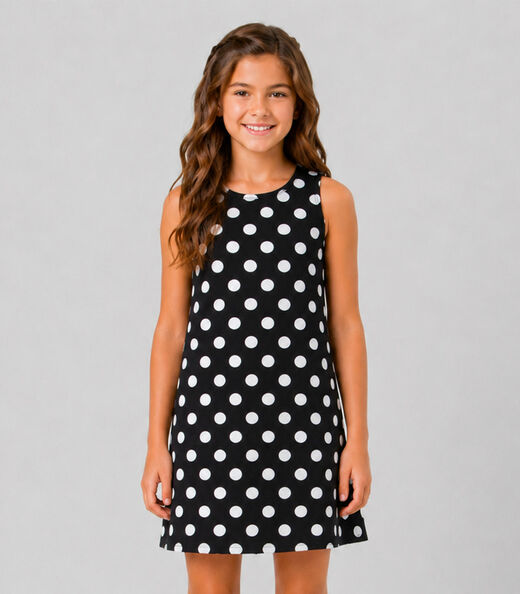 Image_Vestido Infantil Feminino Estampado Select Preto