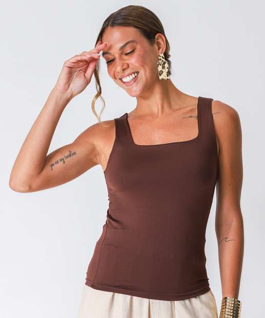 Image_Blusa Feminina Lisa Alças Largas Marisa Marrom