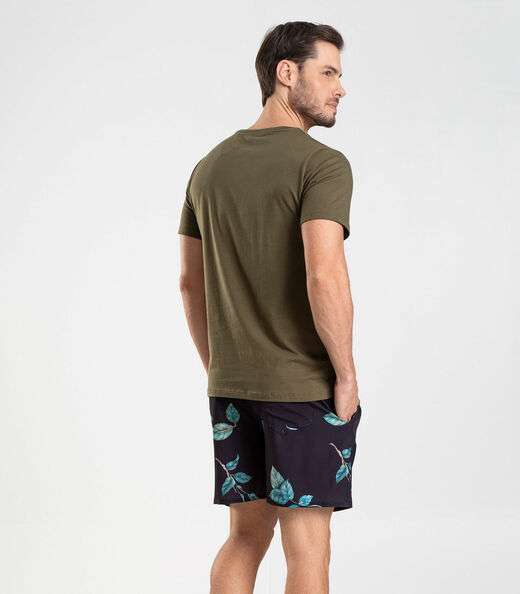 Bermuda Masculina De Microfibra Long Bong Preto