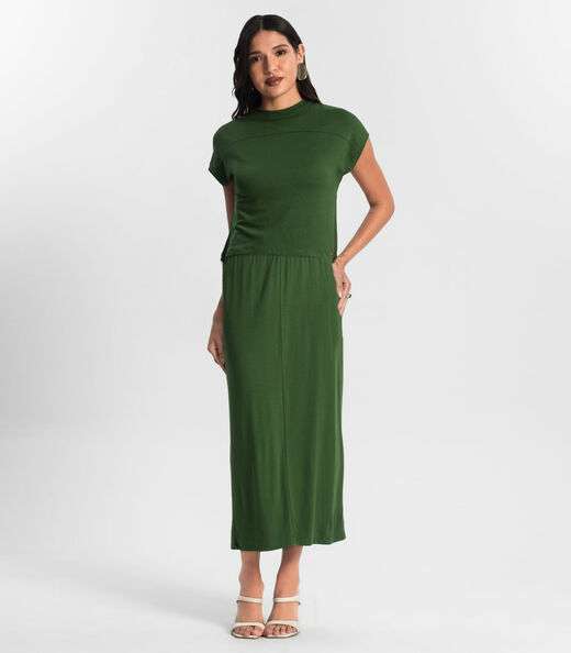 Conjunto Blusa Com Saia Rovitex Verde