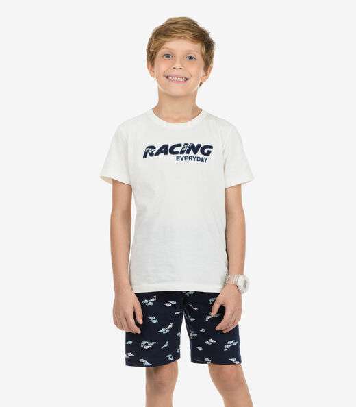 Image_Conjunto Camiseta com Bermuda Menino Rovi Kids Bege