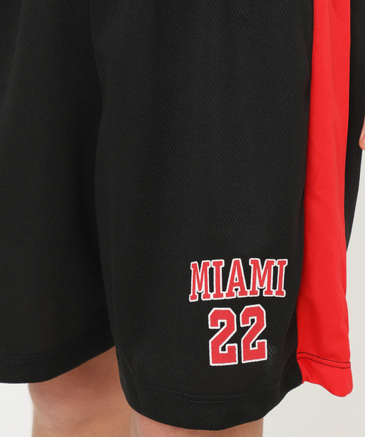 Bermuda Infantil Basquete Marisa Tam 4 a 10 Preto