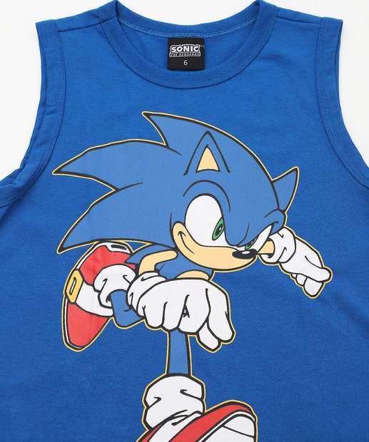 Regata Infantil Sonic Tam 4 a 10 Azul