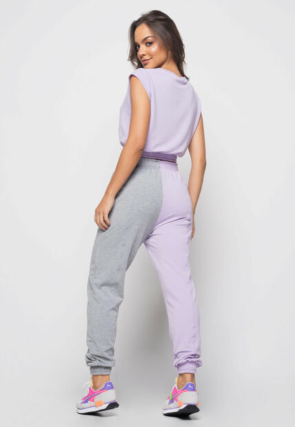 Cropped  Barra Elástico Malha Comfort Lilás