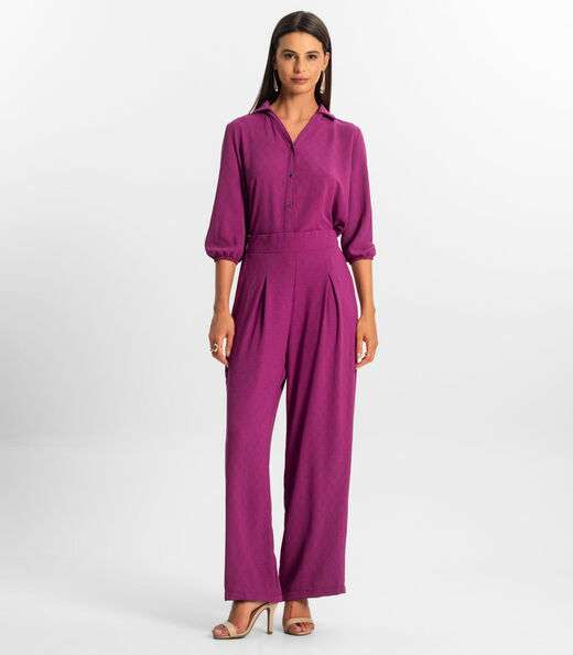 Calça Reta Feminina Rovitex Roxo