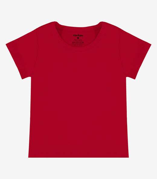 Blusa Básica Infantil Feminina Rovitex Kids Vermelho