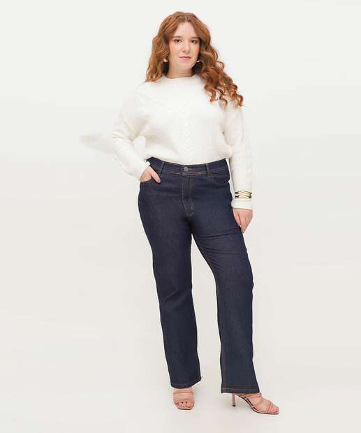 Image_Calça Jeans Plus Size Feminina Reta