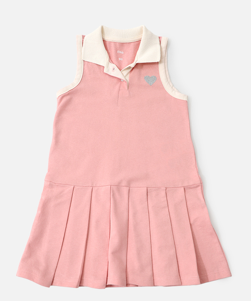 Image_Vestido Infantil Polo Pregas Marisa Tam 1 a 3 Rosa