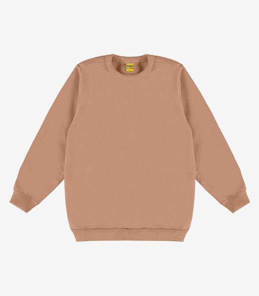 Image_Blusão Infantil Moletom Básico Rovitex Kids Marrom