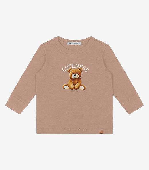 Image_Camiseta Infantil Manga Longa Trick Nick Marrom