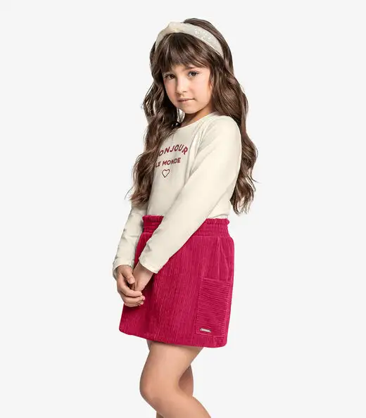 Image_Conjunto Blusa Com Saia Trick Nick Vermelho