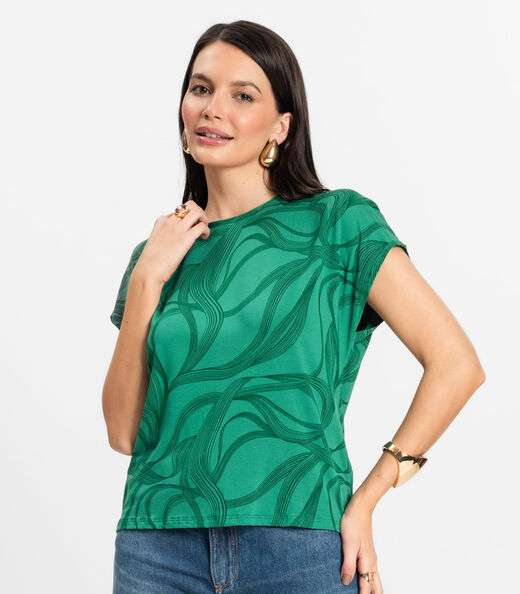 Blusa Feminina em Viscotorcion Rovitex Verde